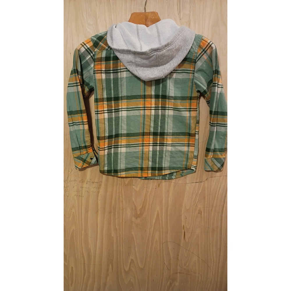 Carhartt Boys Plaid Hooded Flannel Shirt TW8205-B Size S 8-10 Autumn, Gorpcore. - Picture 6 of 6